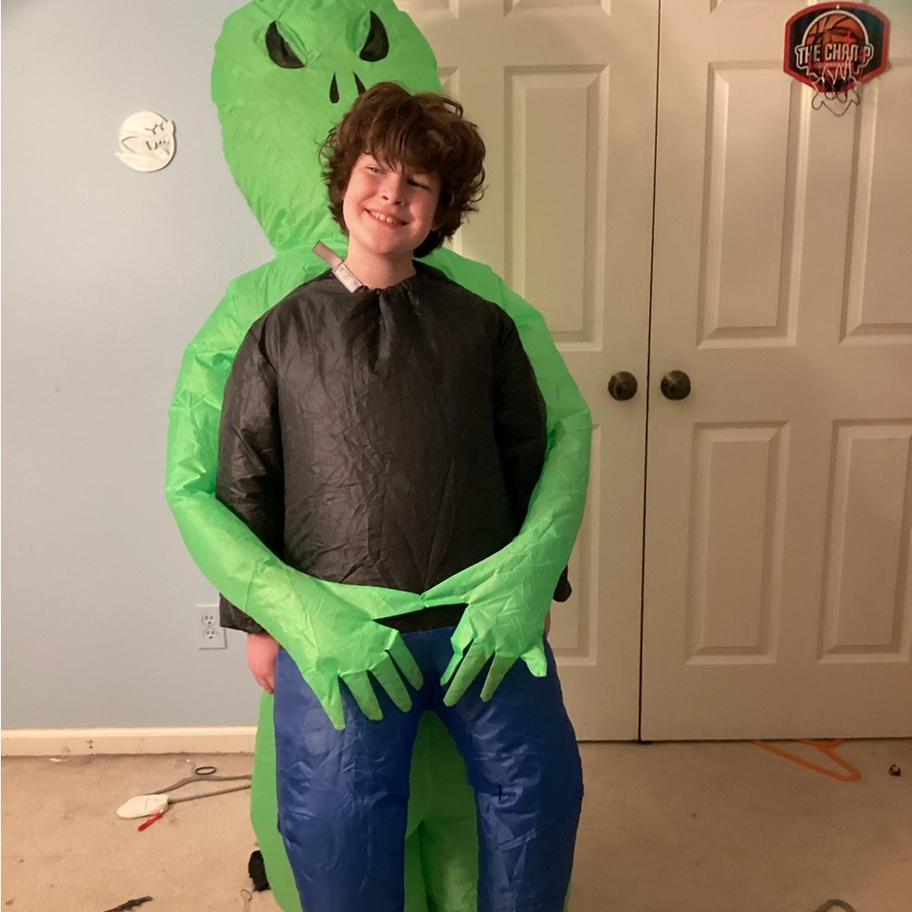 Alien abduction inflatable costume